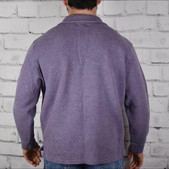 Ralph Lauren Polo Light Purple Quarter Zip Neck Pullover Sweater XL - Picture 3 of 4